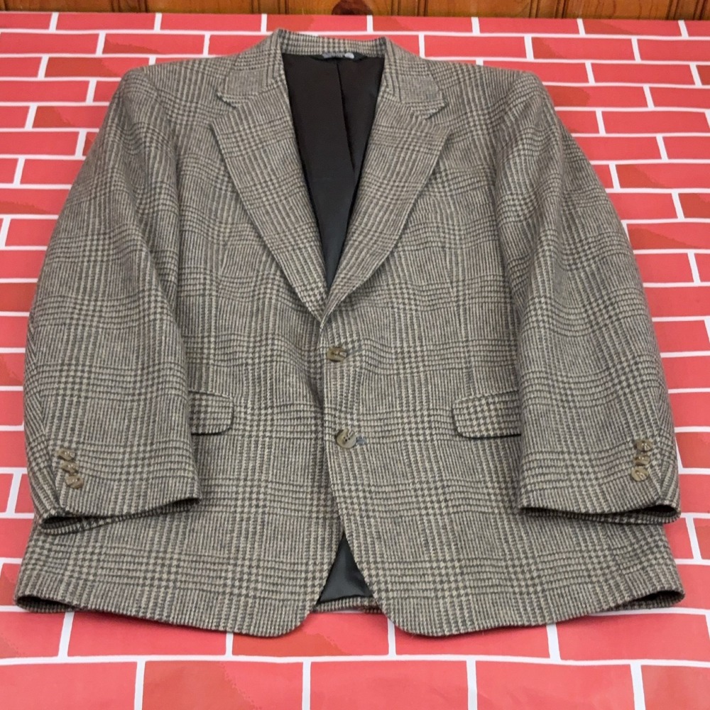 Orvis Tweed Blazer 44L Wool Single Breasted Notch Lapel